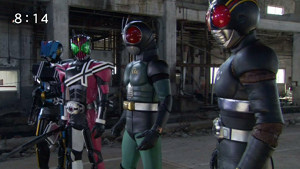 仮面ライダーディエンド、仮面ライダーディケイド、仮面ライダーBLACK RX、仮面ライダーBLACK